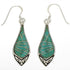 Southwestern Sterling Silver Turquoise Hook Dangle Earrings TX26445